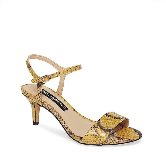 Karl Lagerfeld Paris Demas Snakeskin Effect Sandal - Picture 1 of 8
